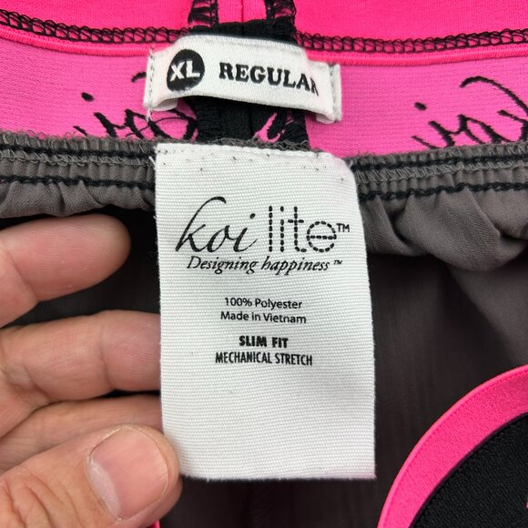 Koi Scrub Pants Women Size XL Regular Slim Fit Brown Stripes Casual Uniform - Picture 5 of 13